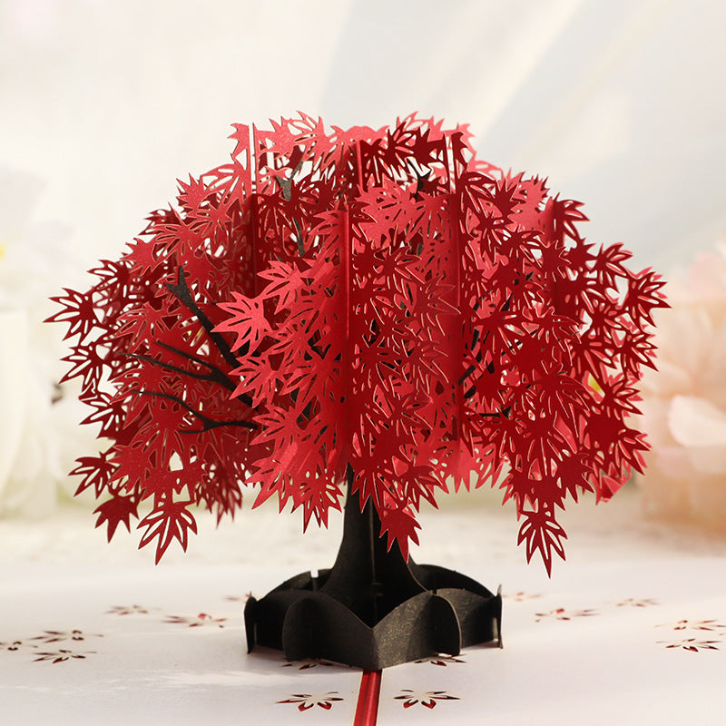 Maple Tree Handcrafted 3D Pop-Up Cards