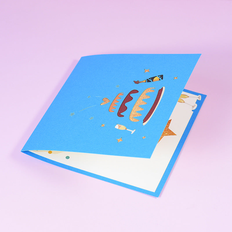 Star Birthday Cake HANDCRAFTED 3D POP-UP CARDS