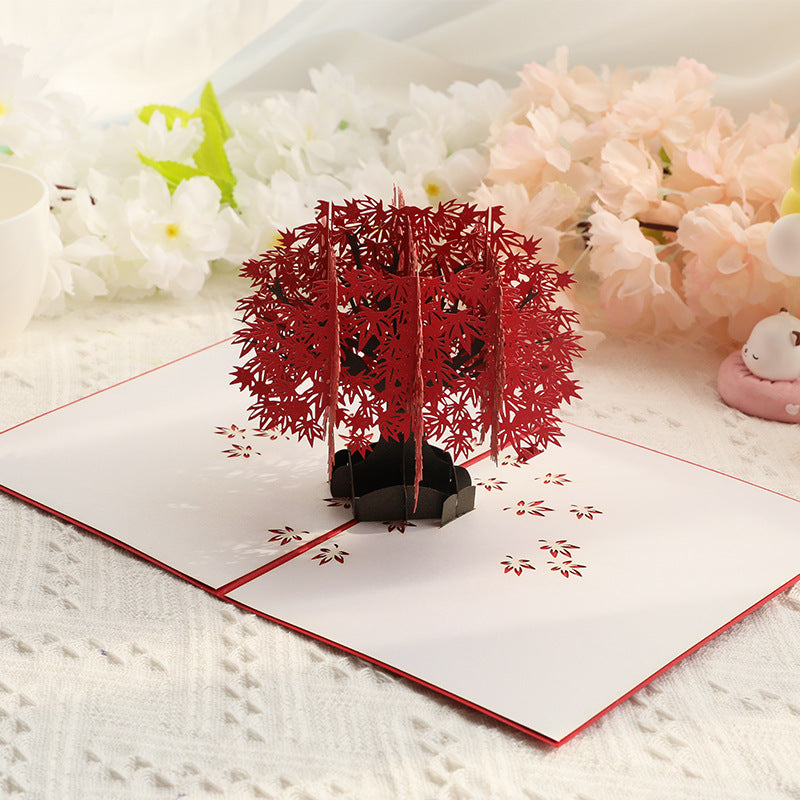 Maple Tree Handcrafted 3D Pop-Up Cards