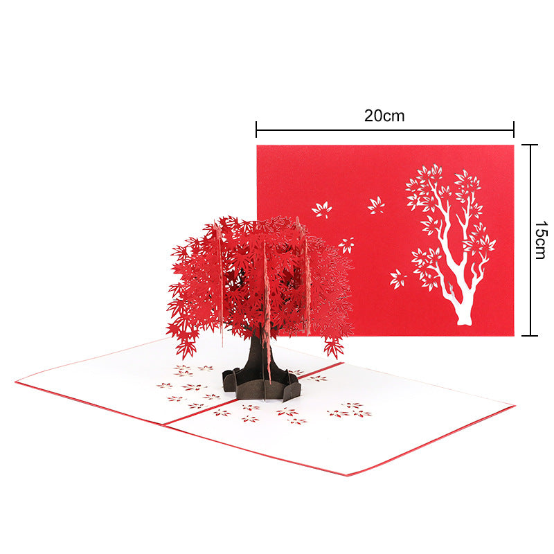 Maple Tree Handcrafted 3D Pop-Up Cards