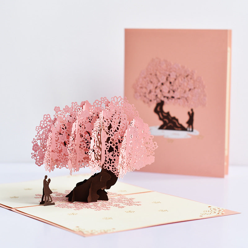 Cherry Blossom Handcrafted 3D Pop-Up Card