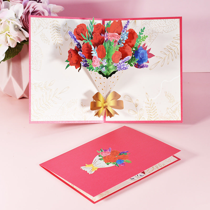 Rose HANDCRAFTED 3D POP-UP CARDS