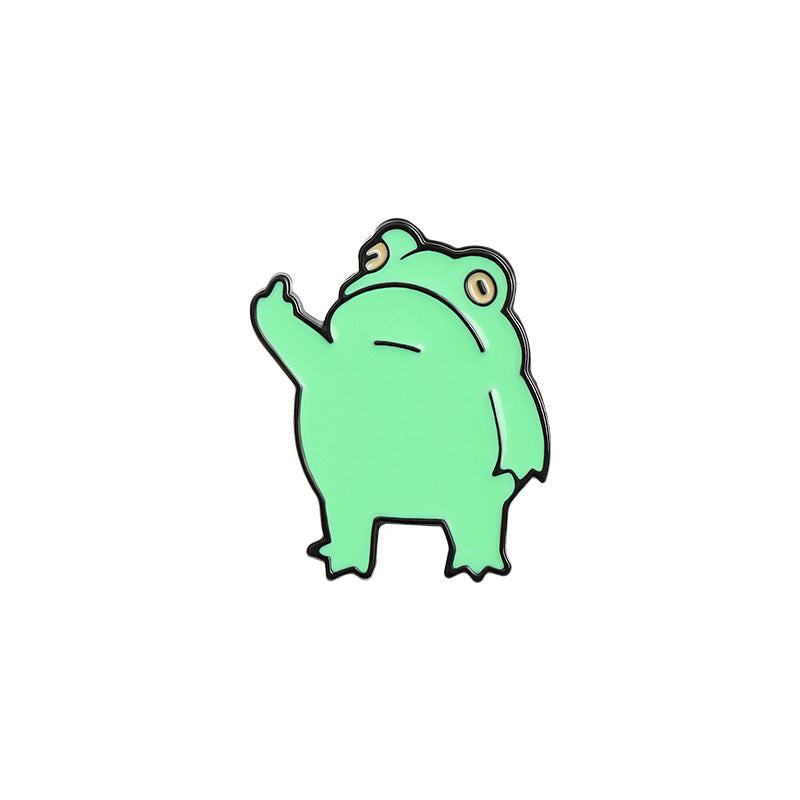 Frog With Rude Finger | Enamel Pin