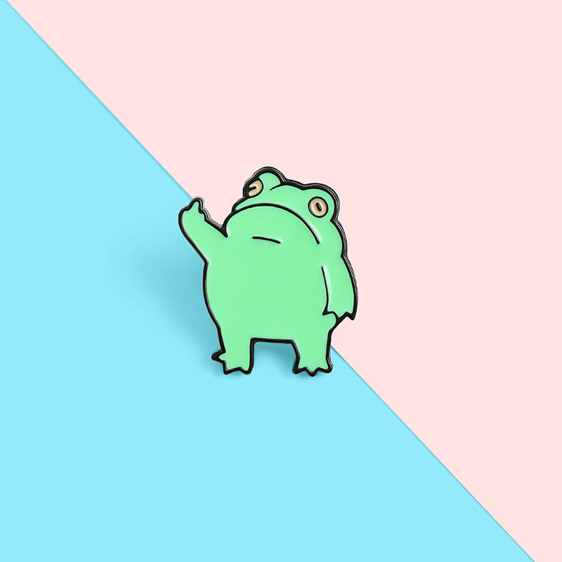 Frog With Rude Finger | Enamel Pin