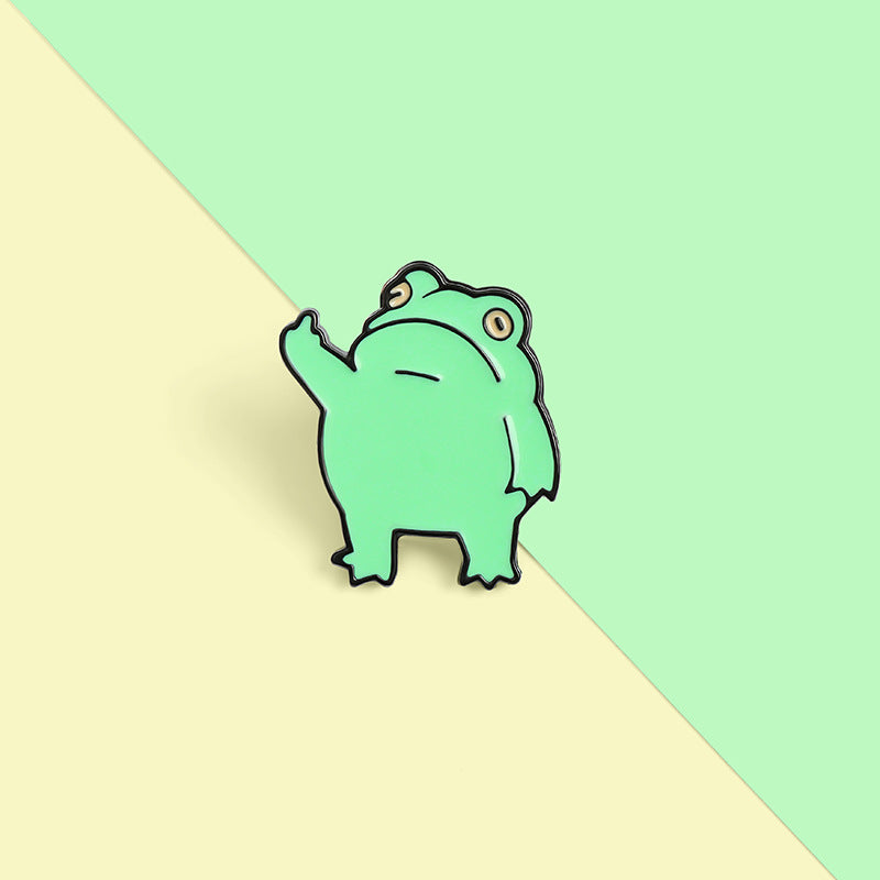 Frog With Rude Finger | Enamel Pin