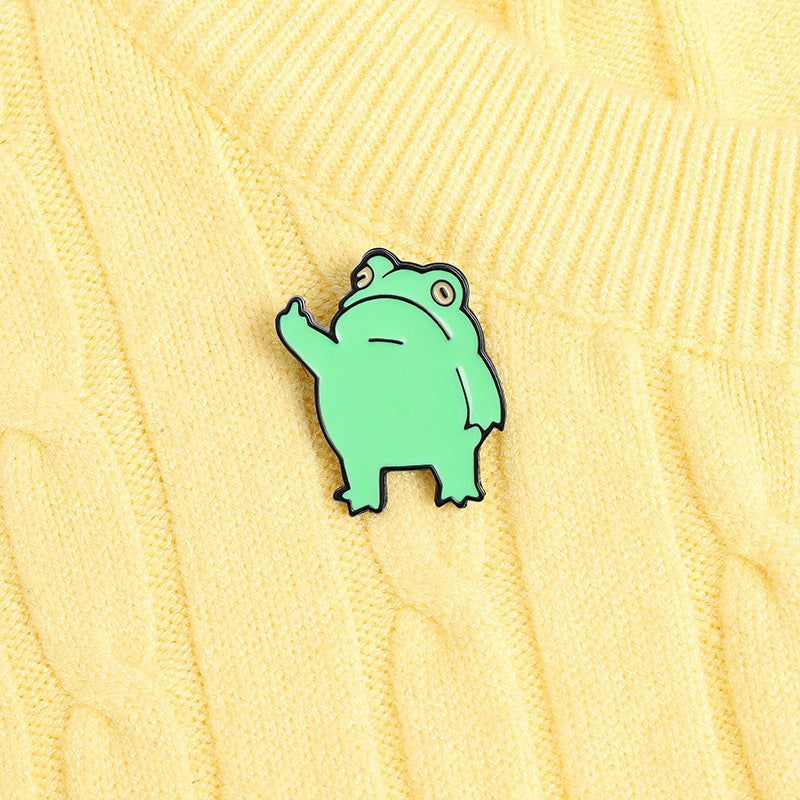 Frog With Rude Finger | Enamel Pin