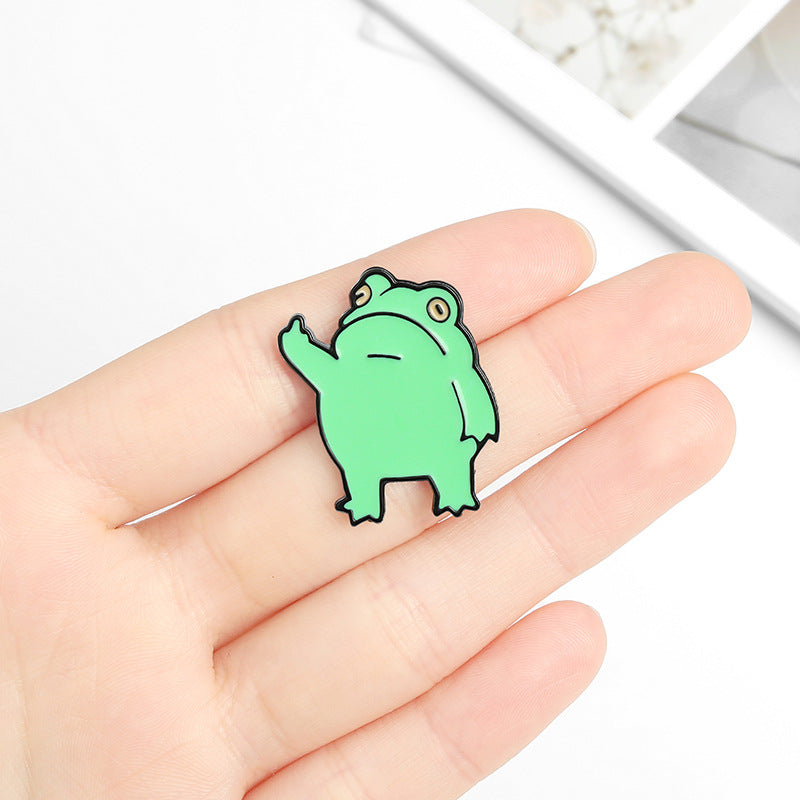 Frog With Rude Finger | Enamel Pin