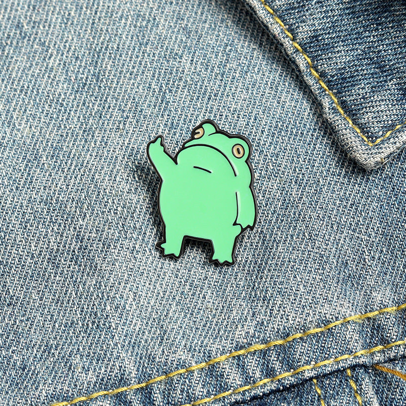 Frog With Rude Finger | Enamel Pin