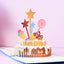 Star Birthday Cake HANDCRAFTED 3D POP-UP CARDS