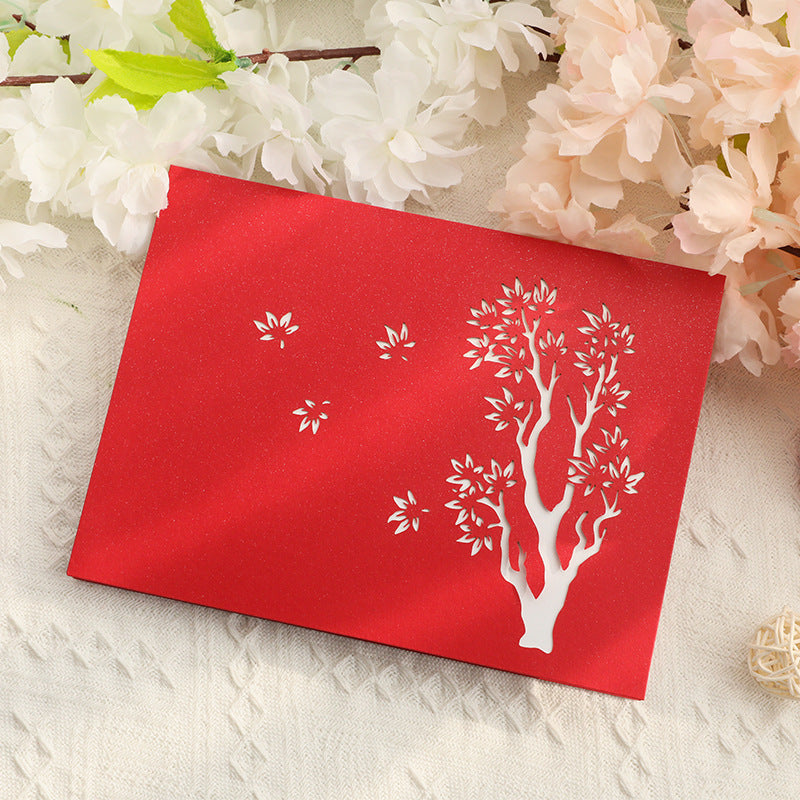 Maple Tree Handcrafted 3D Pop-Up Cards
