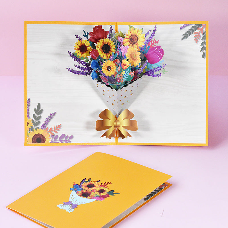 Sunflower Handcrafted 3D Pop-Up Card