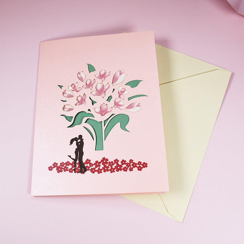 Magnolia Denudata Love HANDCRAFTED 3D POP-UP CARDS