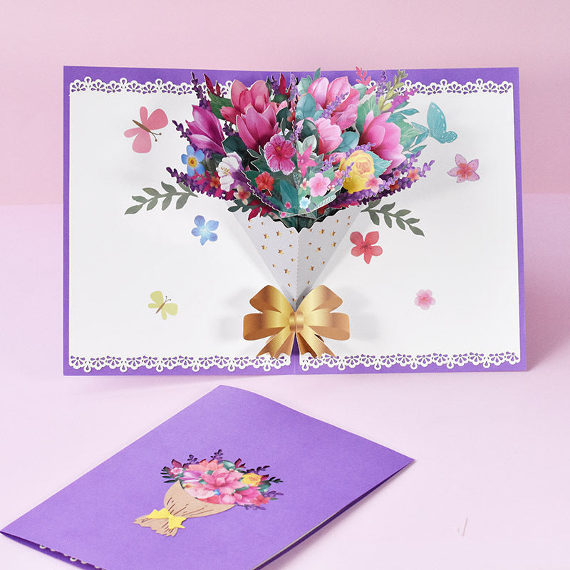 Magnolia Flower HANDCRAFTED 3D POP-UP CARDS