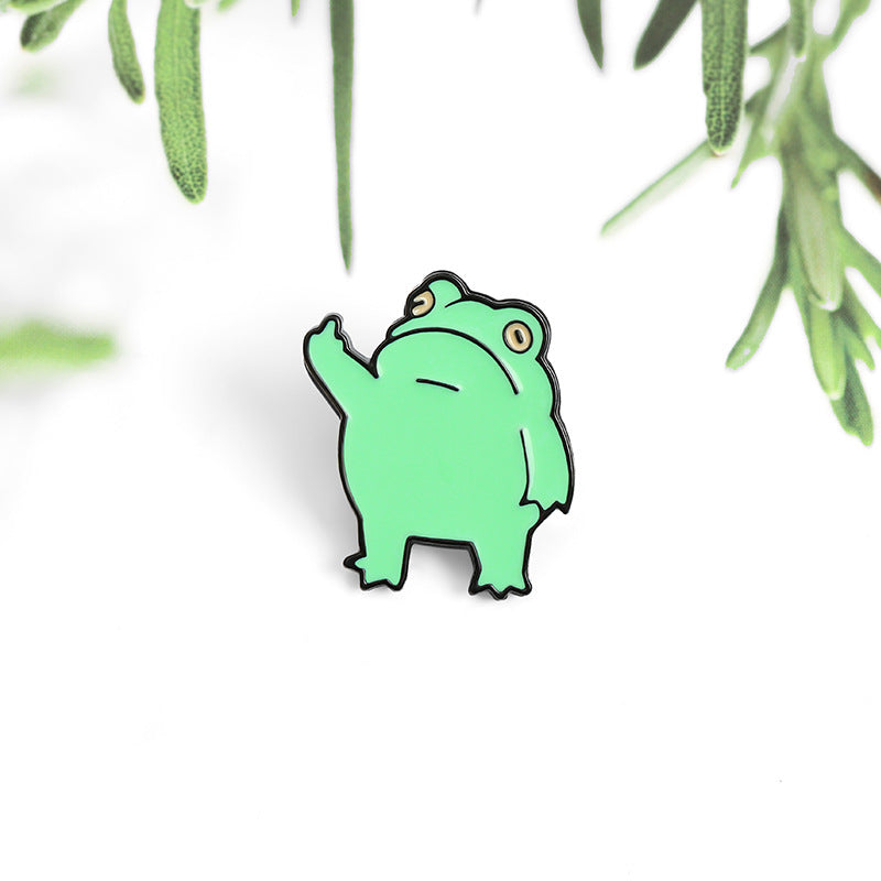 Frog With Rude Finger | Enamel Pin